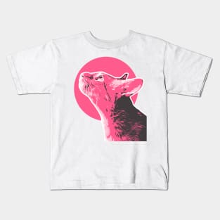 Cat Looking Up Sticker Kids T-Shirt